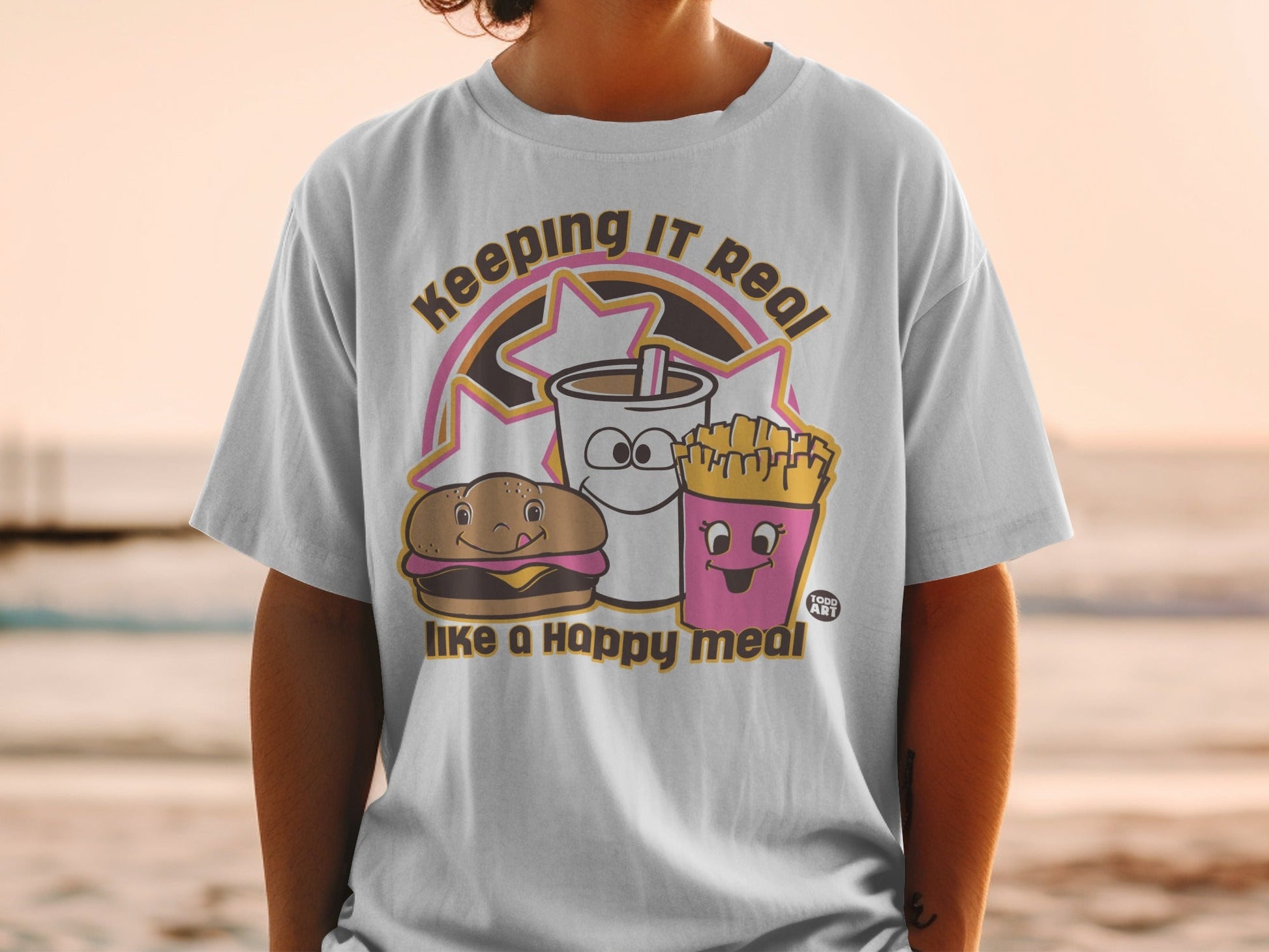 Keeping It Real Like a Happy Meal Graphic T-Shirt