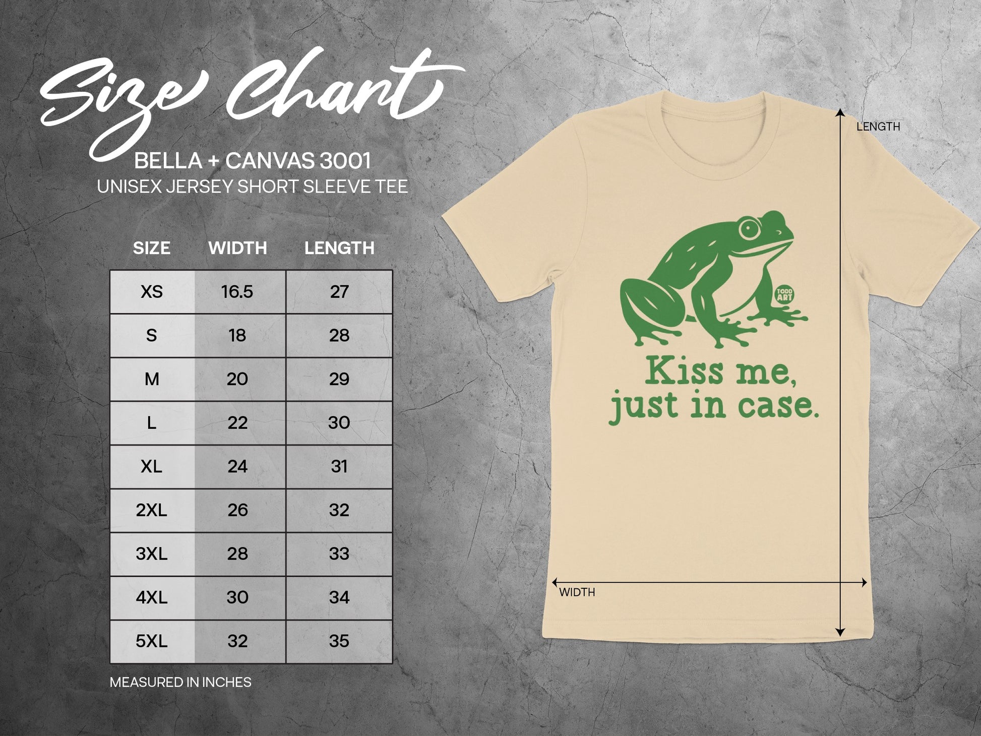 Kiss me just in case frog print short sleeve tee product