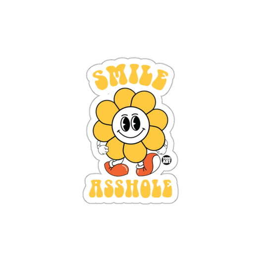 Smile Flower Asshole Funny Todd Art Groovy Stickers