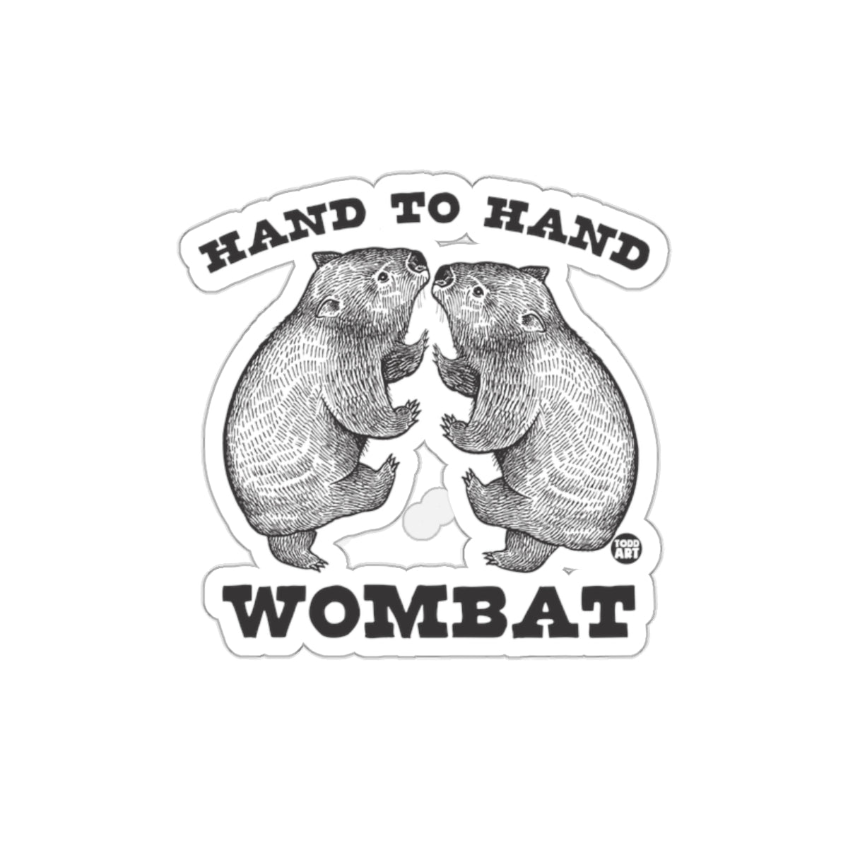 Hand to Hand Wombat Artwork Print