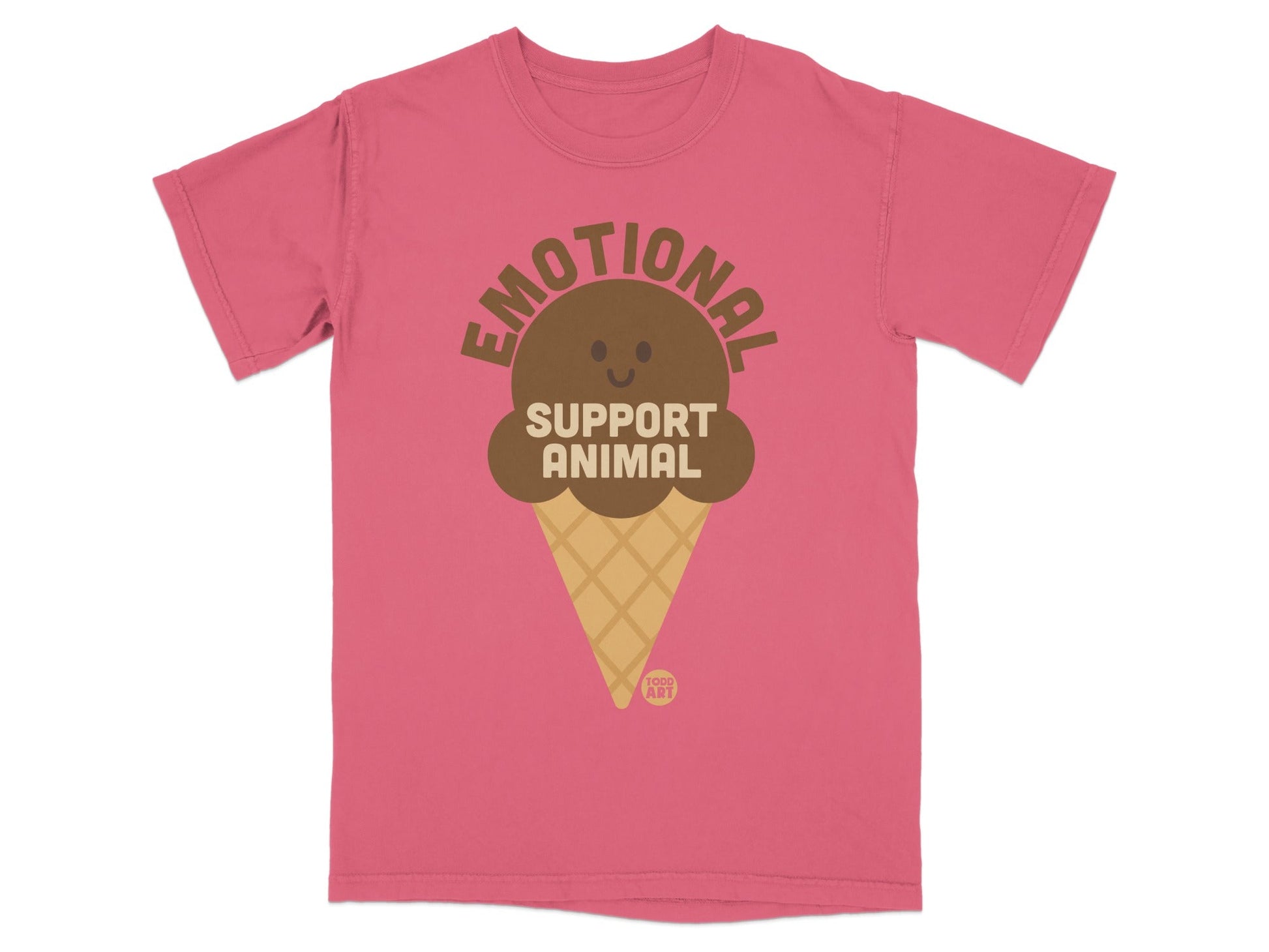Emotional Support Animal Ice Cream Design T-Shirt