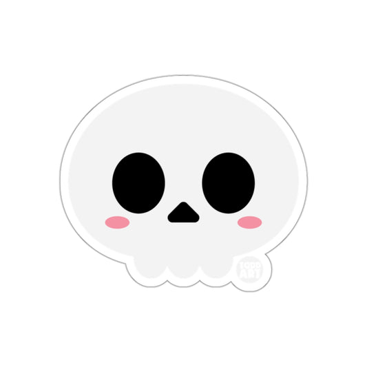 Cute Kawaii Skull with Red Cheeks Halloween Sticker