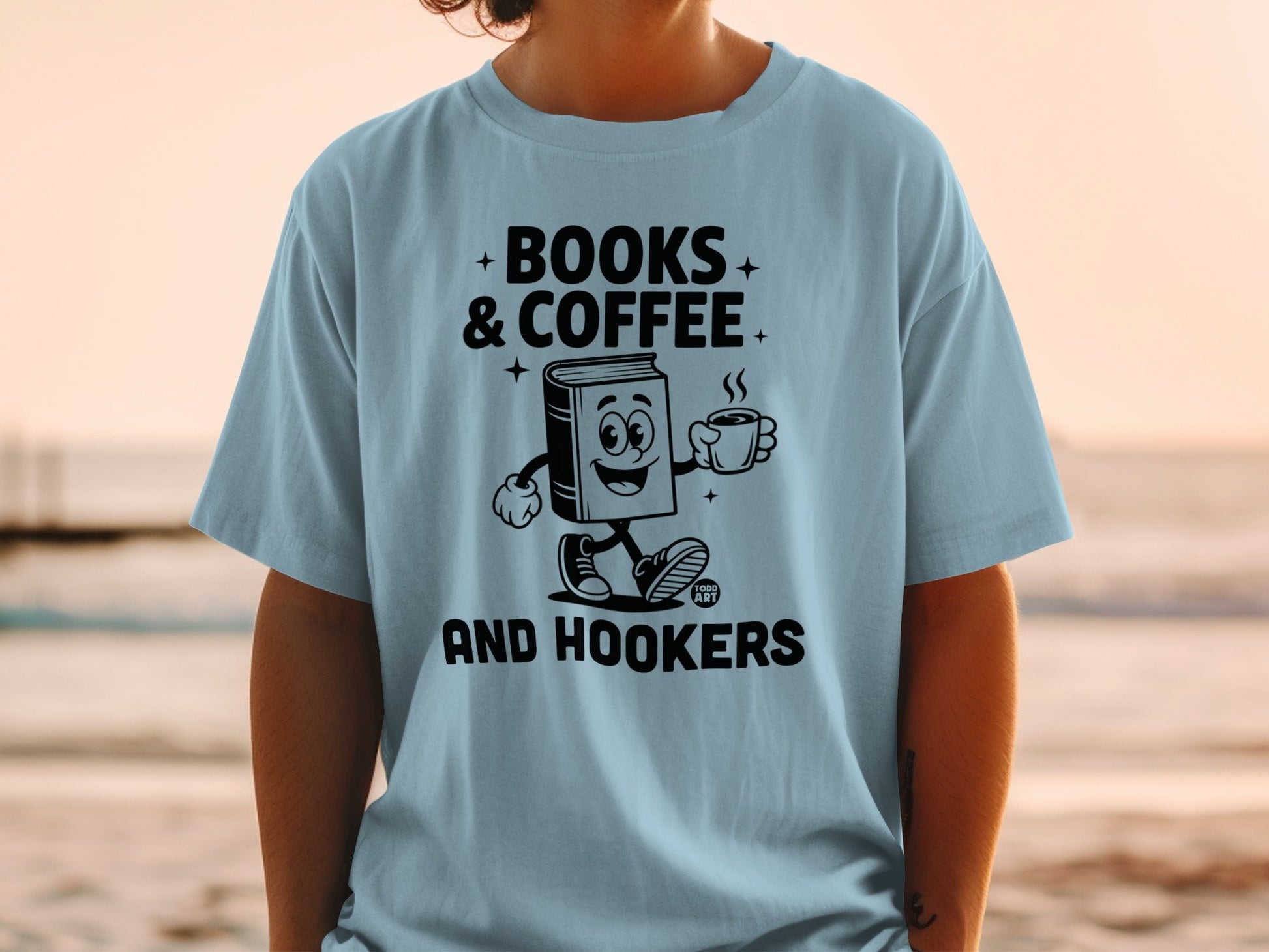 BOOKS & COFFEE AND HOOKERS Graphic Tee