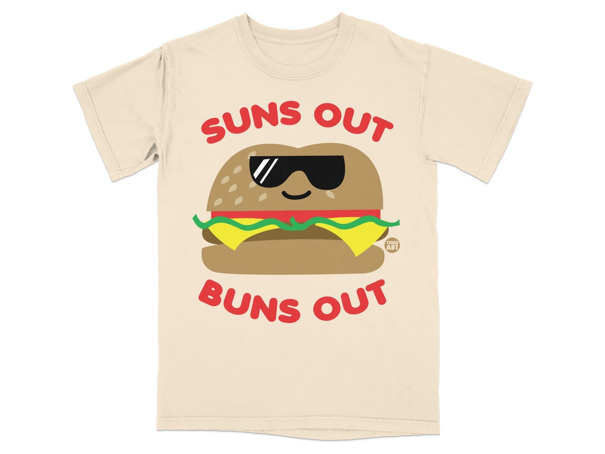 Suns Out Buns Out Funny Hamburger Graphic T-shirt