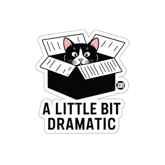 A Little Bit Dramatic Cat in Box Sticker
