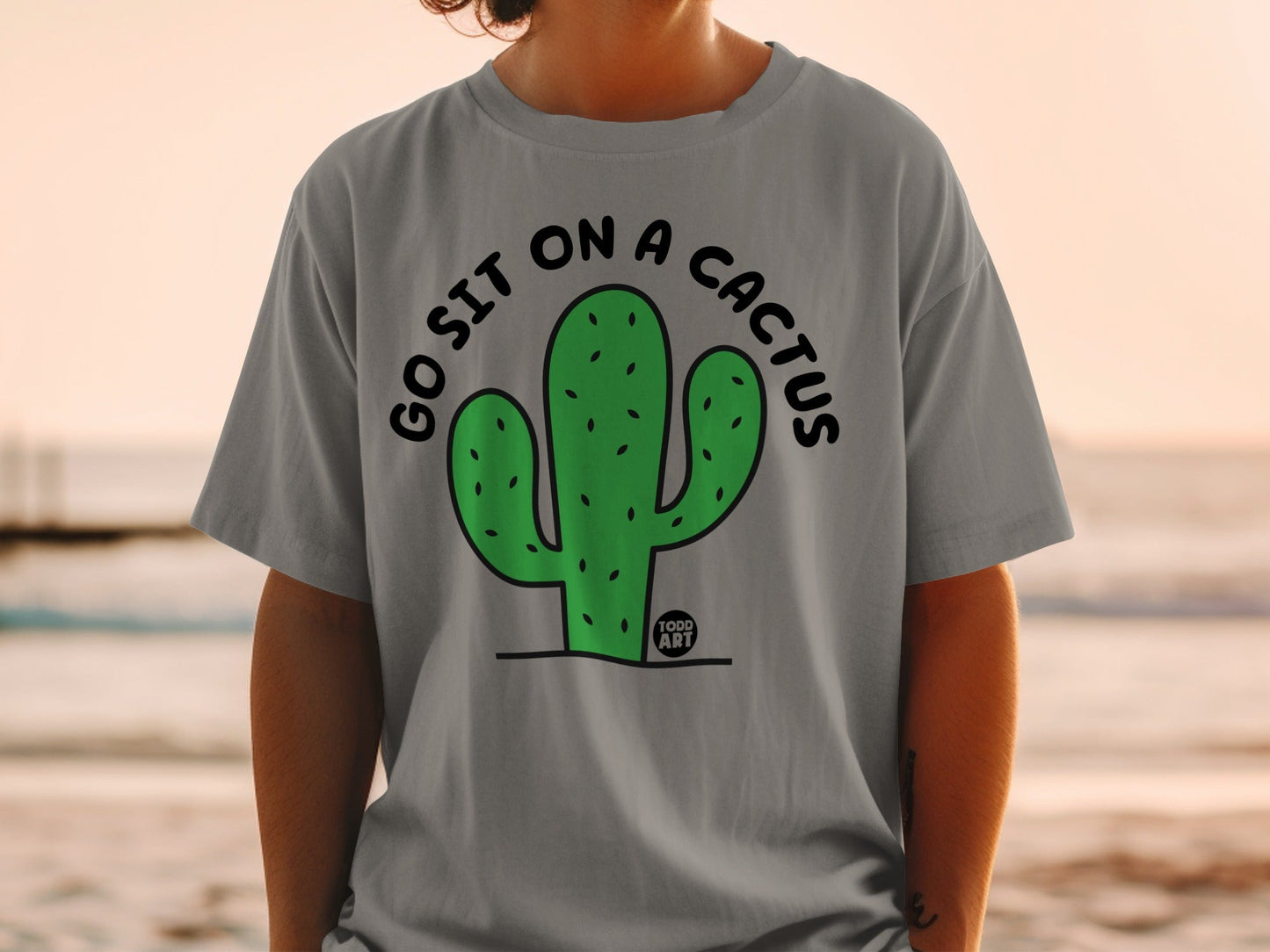 Go Sit on a Cactus Funny Graphic T-shirt