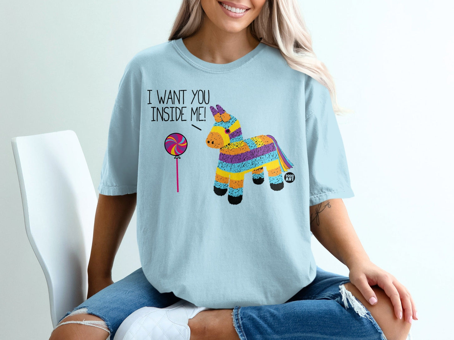I Want You Inside Me Funny Pinata Graphic T-Shirt