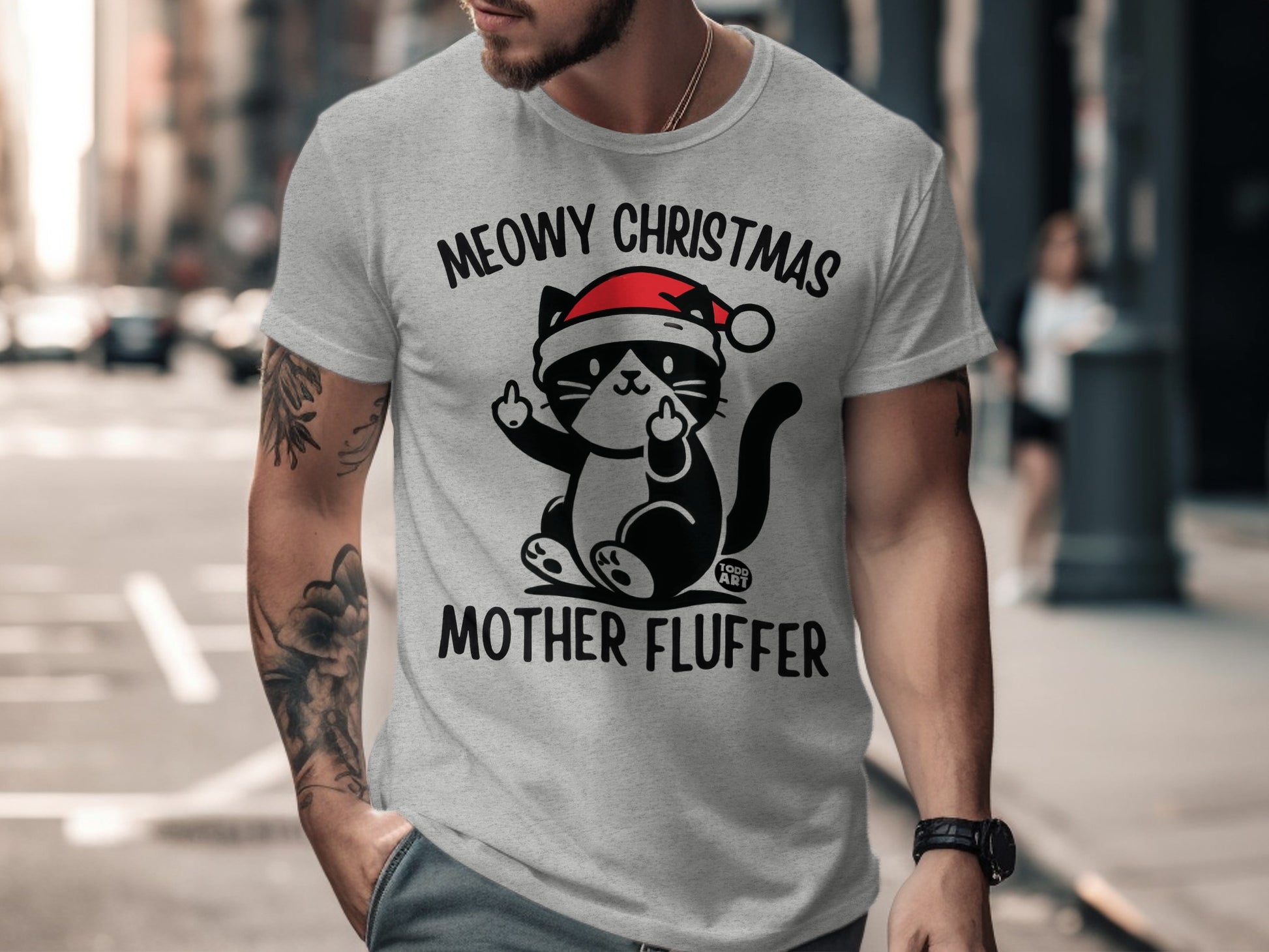 Meowy Christmas Mother Fluffer Graphic Tee Product
