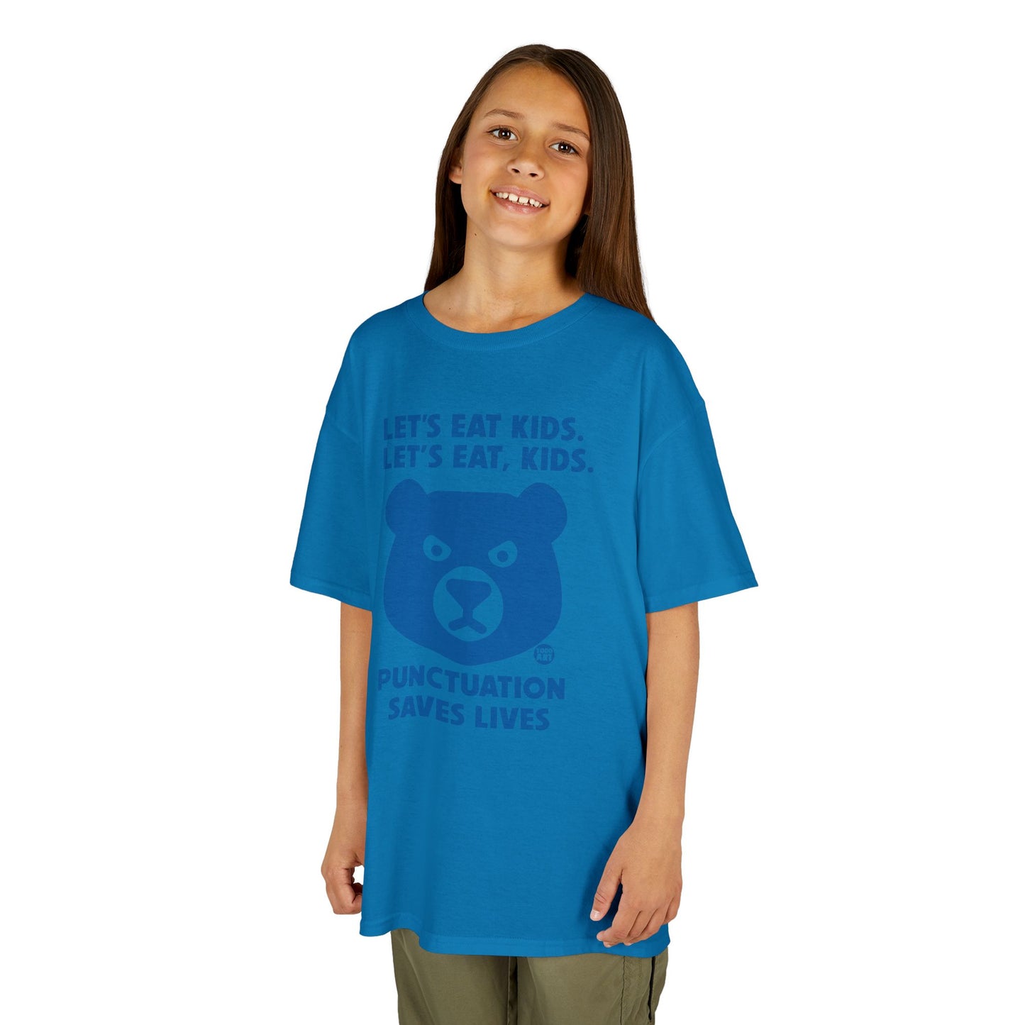 Let's Eat Kids Punctuation Saves Lives Tee Shirt