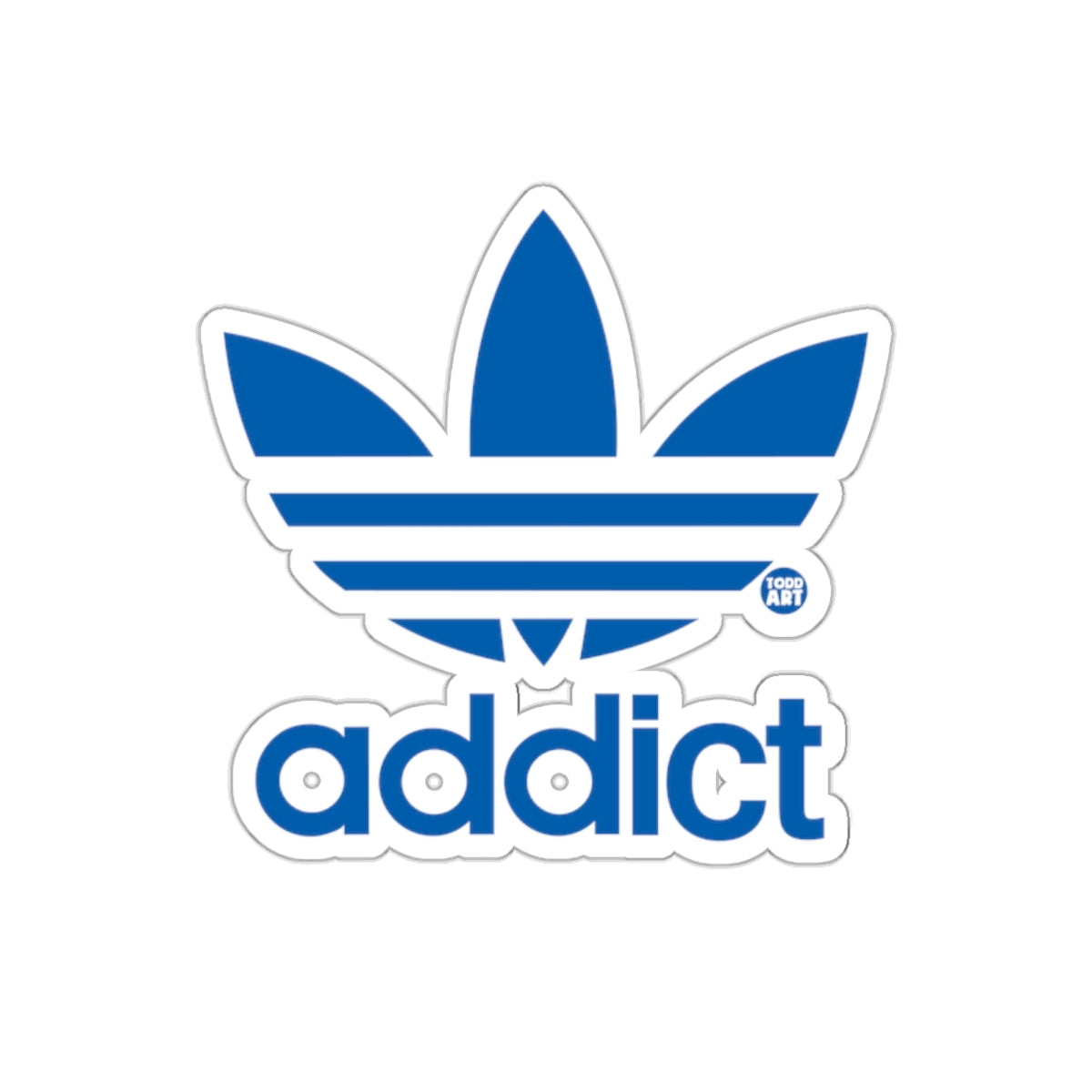 Blue Addict Logo Graphic Illustration Trendy Design Stickers