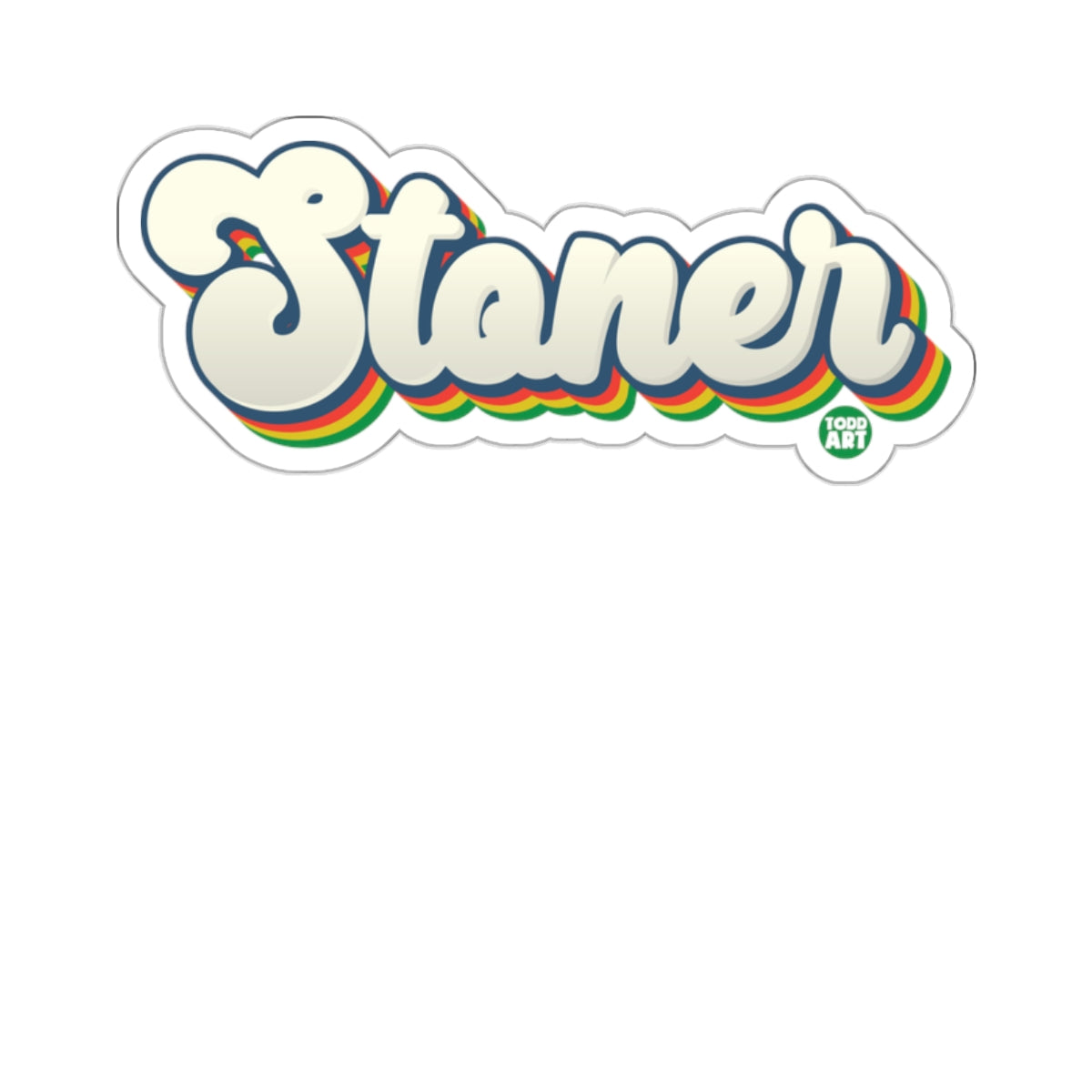 Stoner Todd Art Rainbow Retro Groovy Text Design 