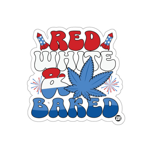 Red White and Baked Sticker for Celebrating Holidays