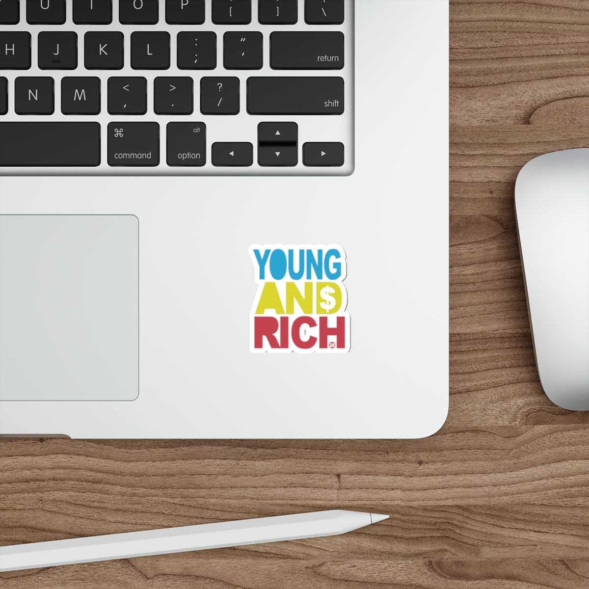 Inspirational Young and Rich Laptop Sticker product
