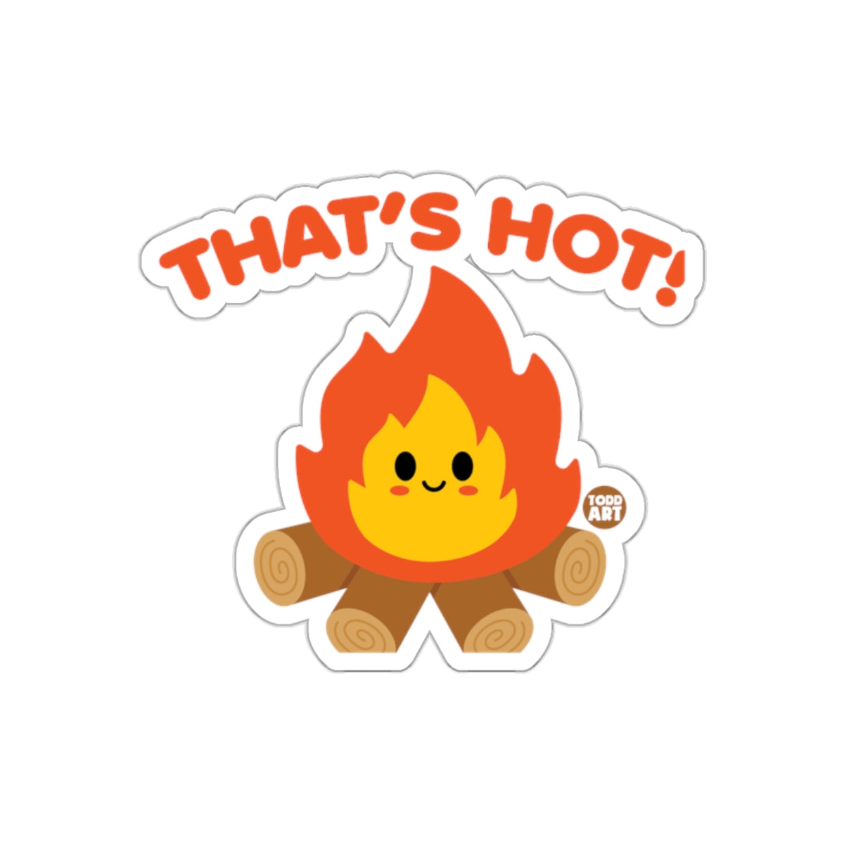 That is Hot Cute Campfire Cartoon Illustration Stickers