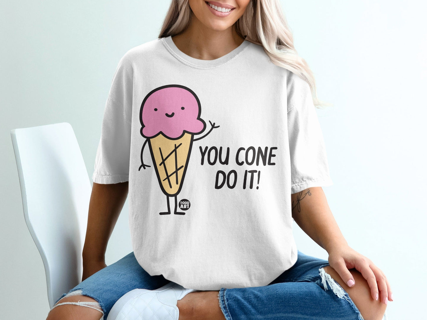 You Cone Do It Ice Cream Graphic Tee T-shirt