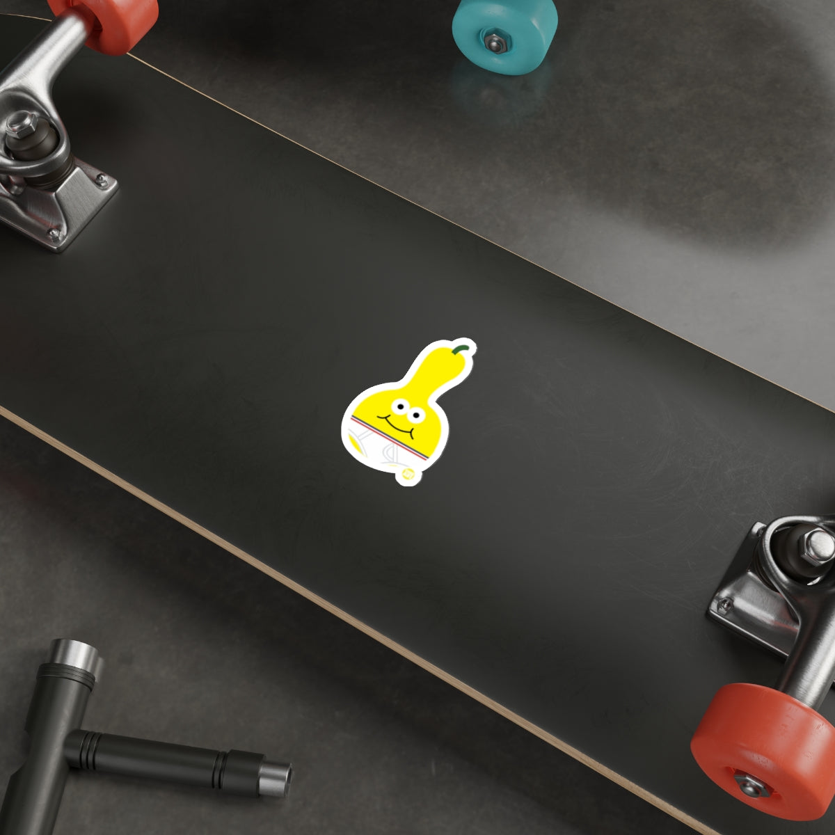 Funny Yellow Cartoon Character Sticker for Skateboards