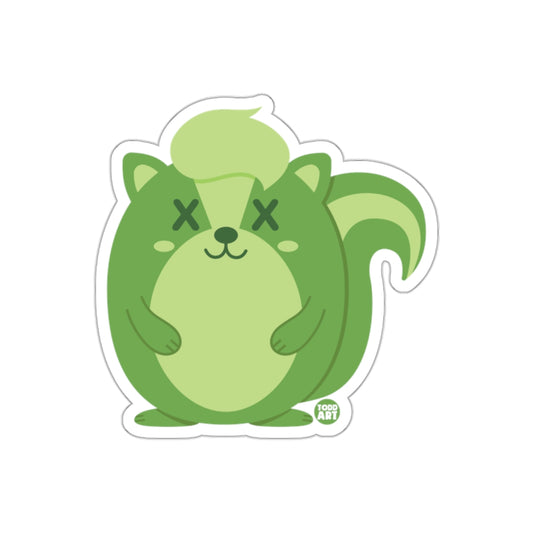 Cute Green Cartoon Squirrel Illustration Sticker