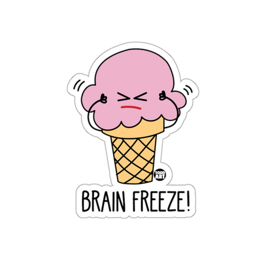 Cute Ice Cream Cone Brain Freeze Sticker