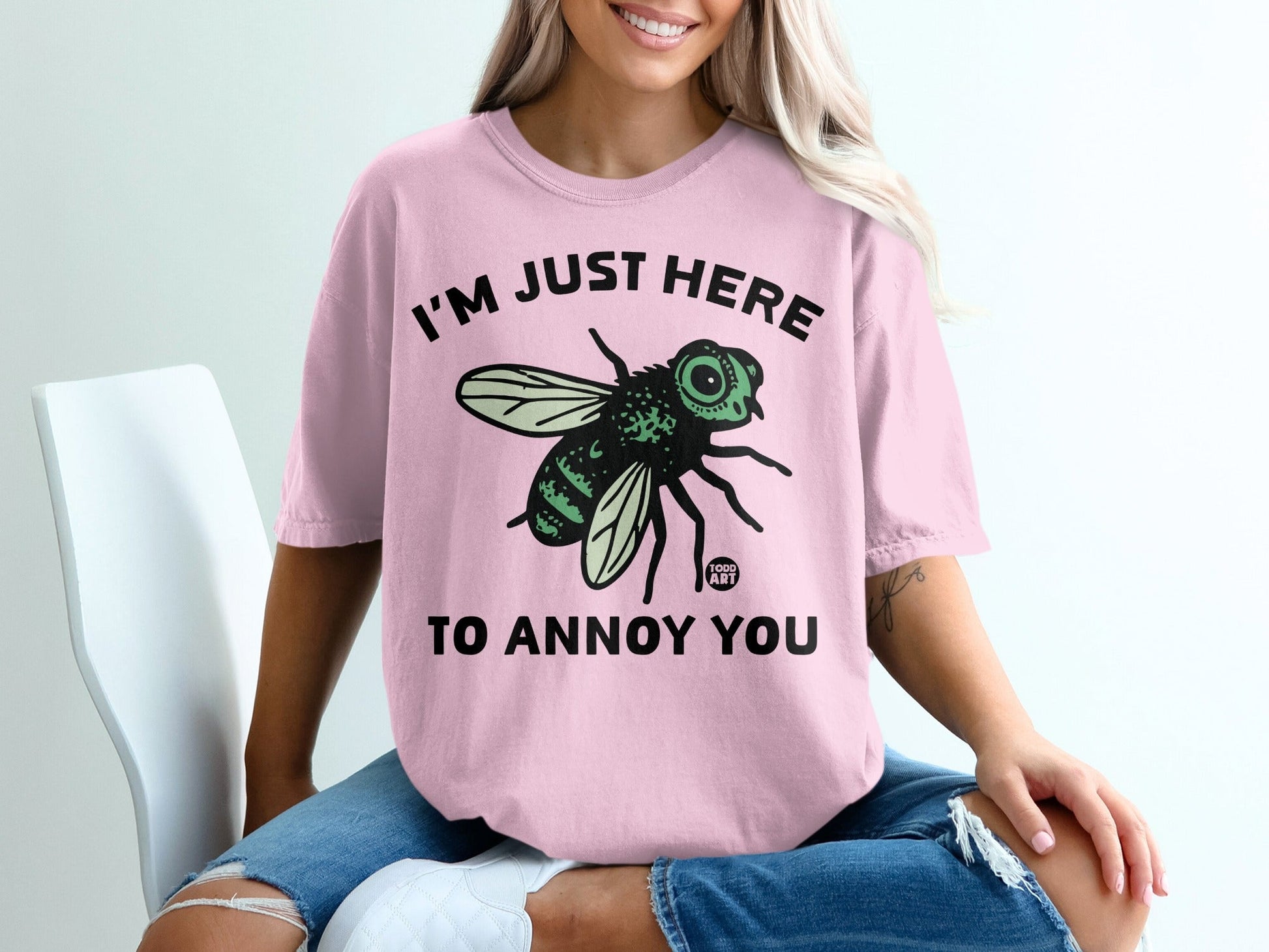 I'm Just Here To Annoy You Graphic Tee Shirt