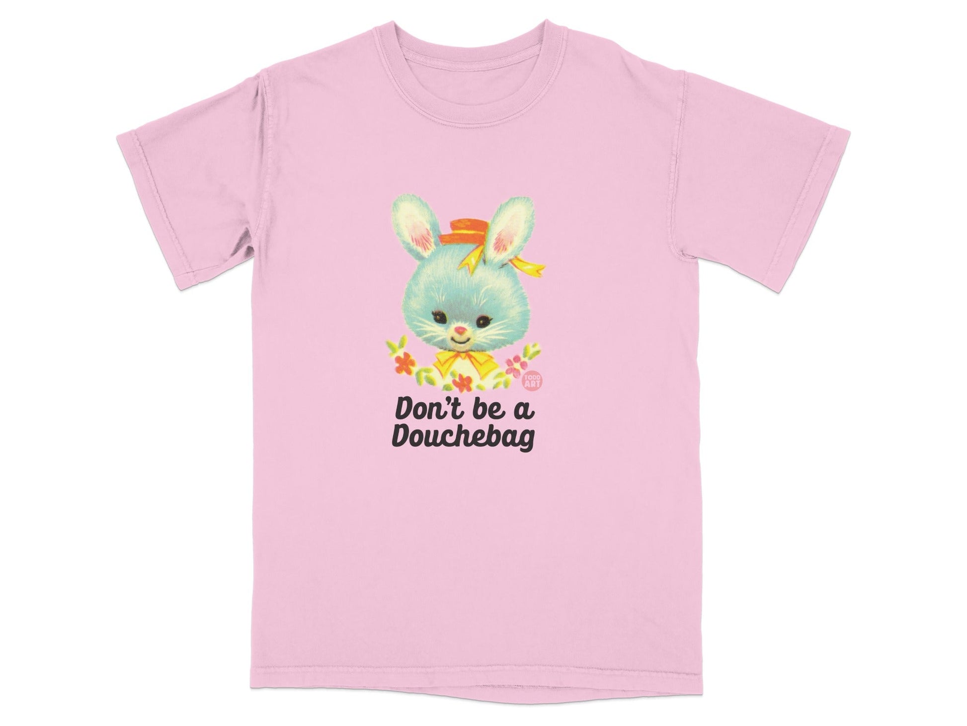 Don't Be a Douchebag Vintage Bunny Graphic T-Shirt