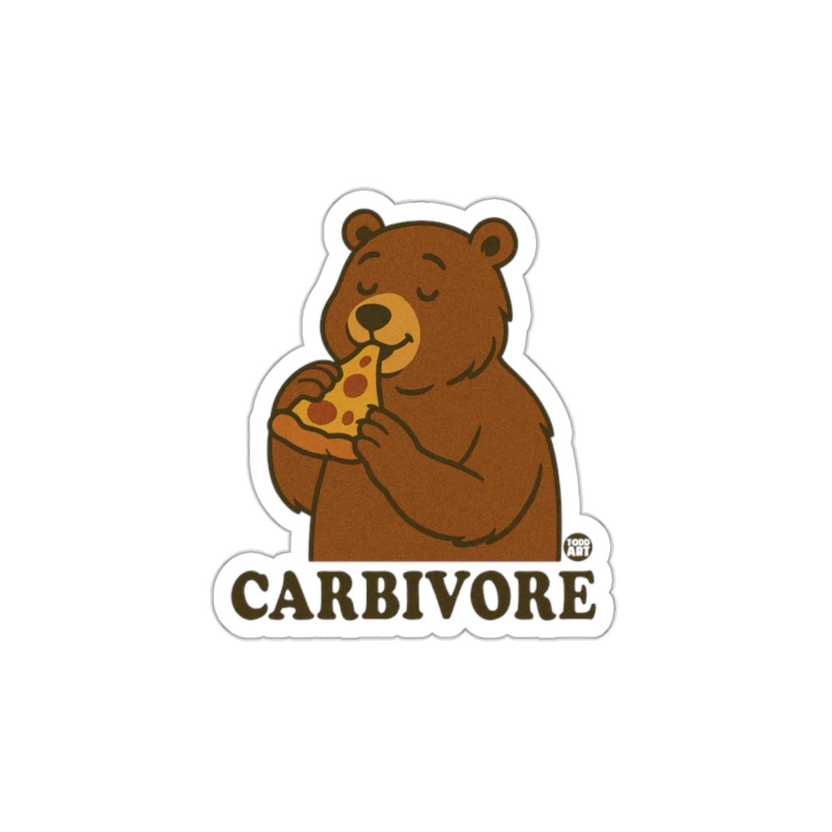 Bear Eating Pizza Carbearvore Sticker Product