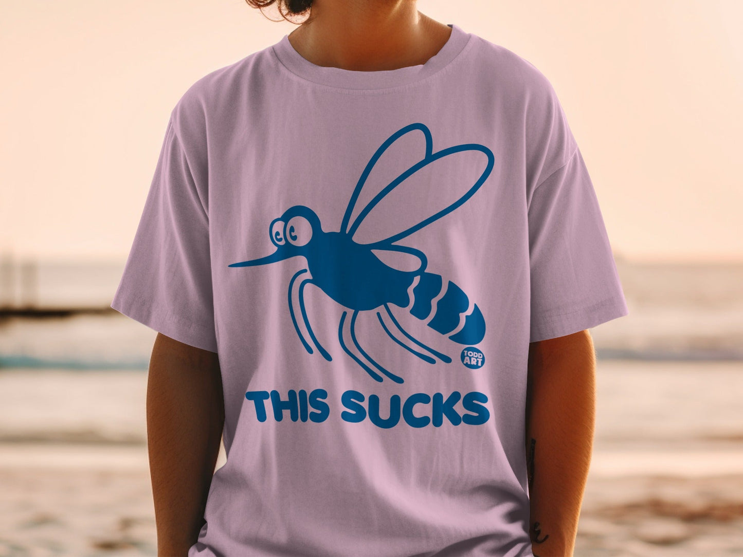 Funny Mosquito Graphic Tee with 'This Sucks' Prints