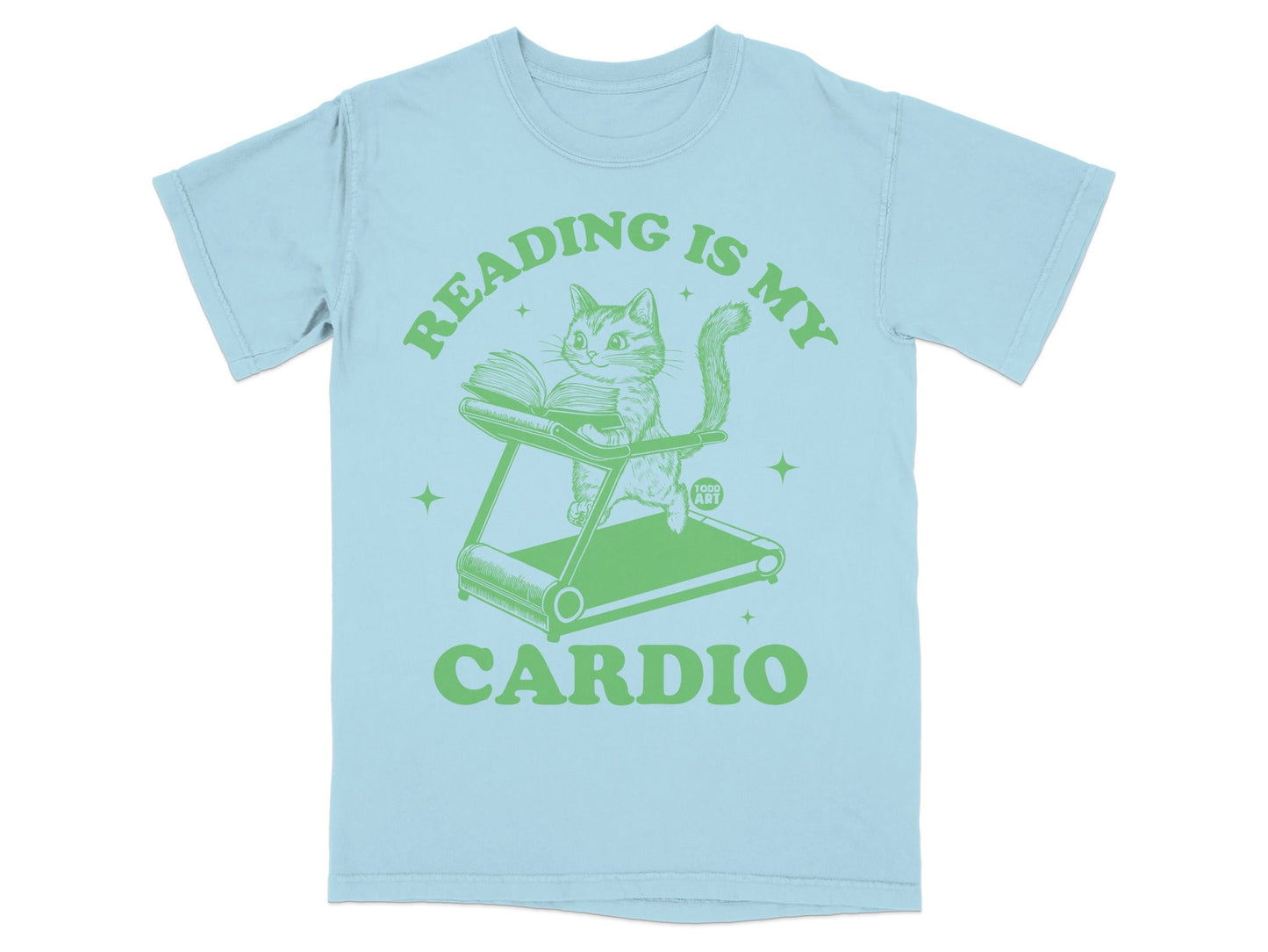 Reading Is My Cardio Cat Treadmill Shirt