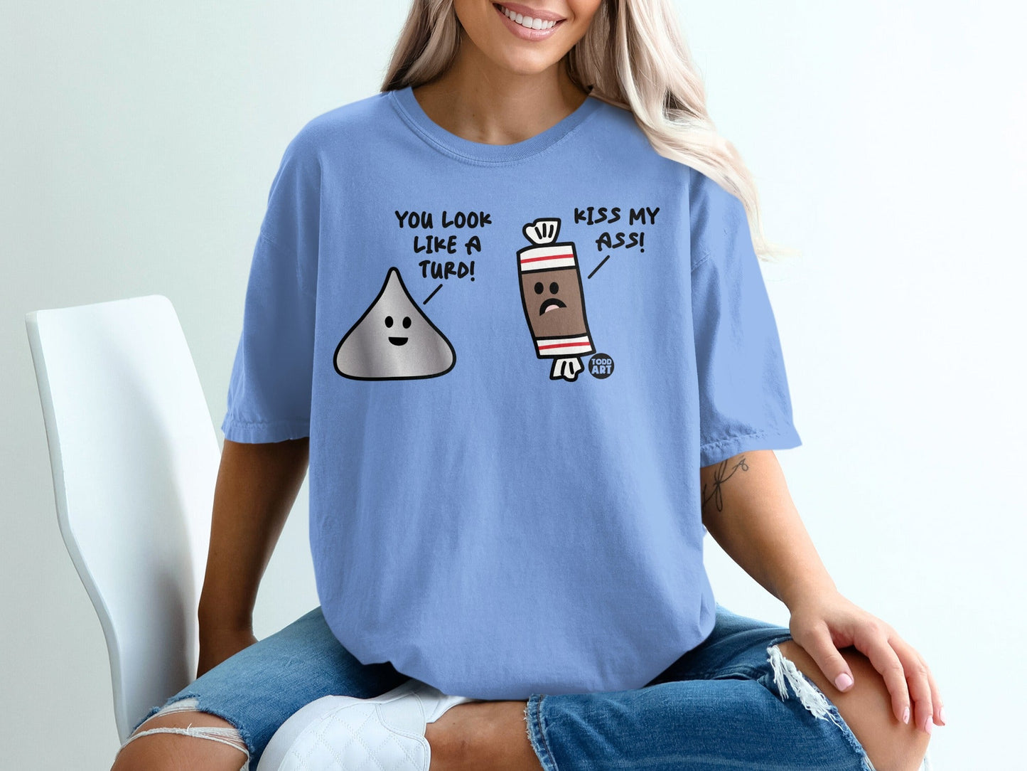 Funny Cartoon Characters Humorous Quote Graphic Shirt