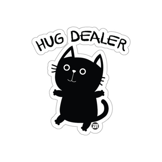 Hug Dealer Black Cat Sticker Fun Gift Cute Design