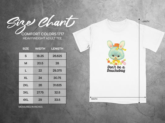 Don't Be A Douchebag Bunny Graphic Adult Tee