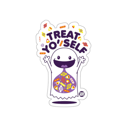 Treat Yo Self Halloween Candy Monster Sticker
