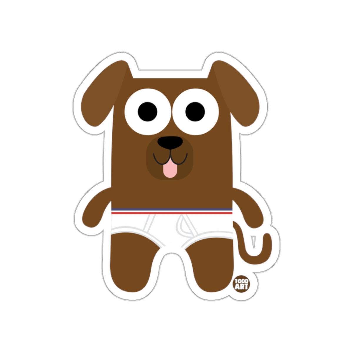 Cute Cartoon Dog Sticker with Big Eyes product type