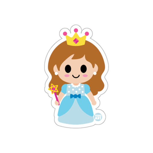 Cute Princess with Crown and Wand Artwork Sticker