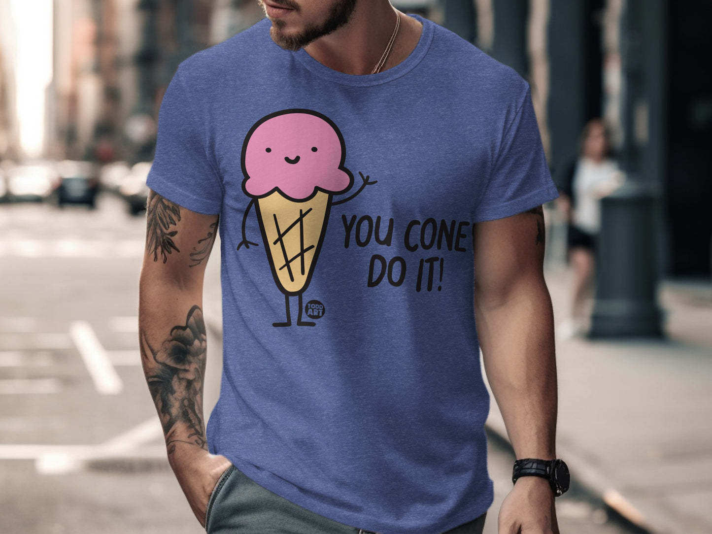 You Cone Do It Cute Pink Ice Cream Cone T-Shirt