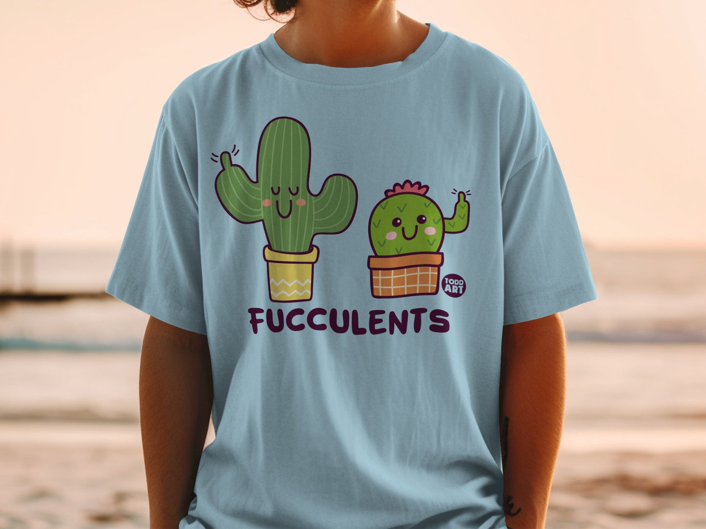 Funny Cactus Print Fucculents Unisex Casual Shirt