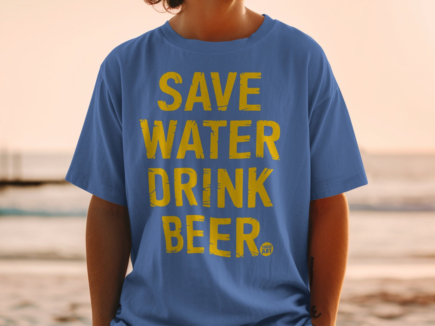Save Water Drink Beer Graphic T-Shirt for Fun