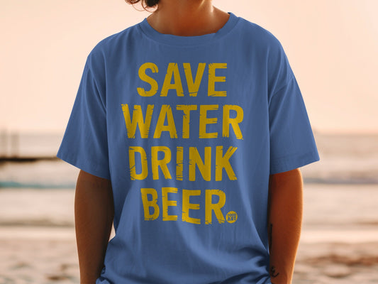 Save Water Drink Beer Graphic T-Shirt for Fun