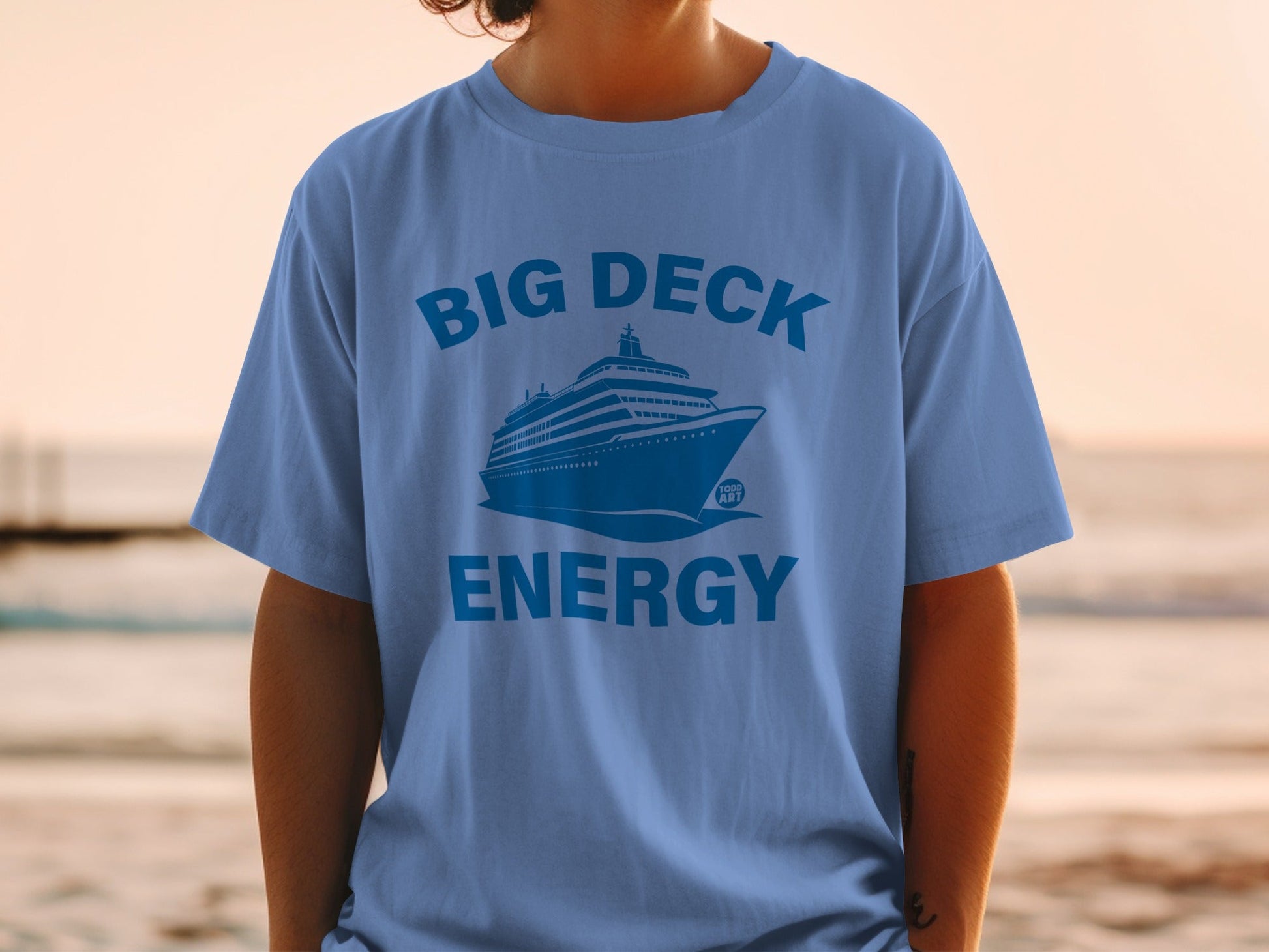 Big Deck Energy Cruise Ship Graphic T-shirt