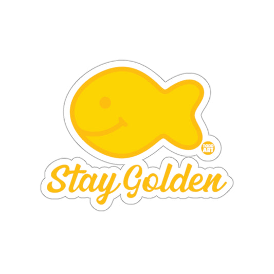 Stay Golden Smiling Yellow Fish Vinyl Sticker Decal