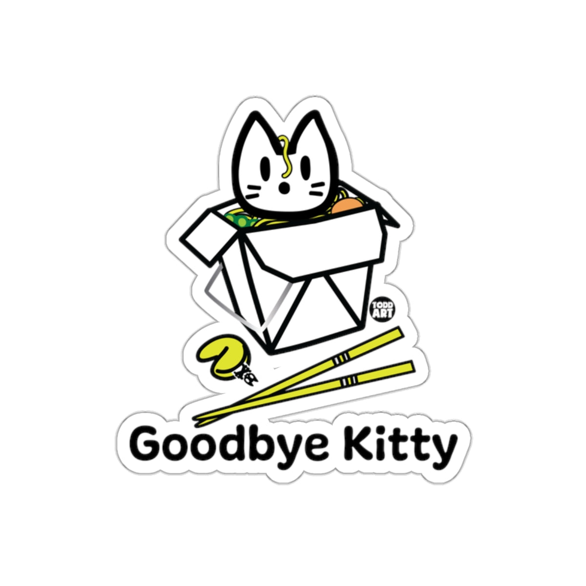 Goodbye Kitty Stickers with Cute Box Design