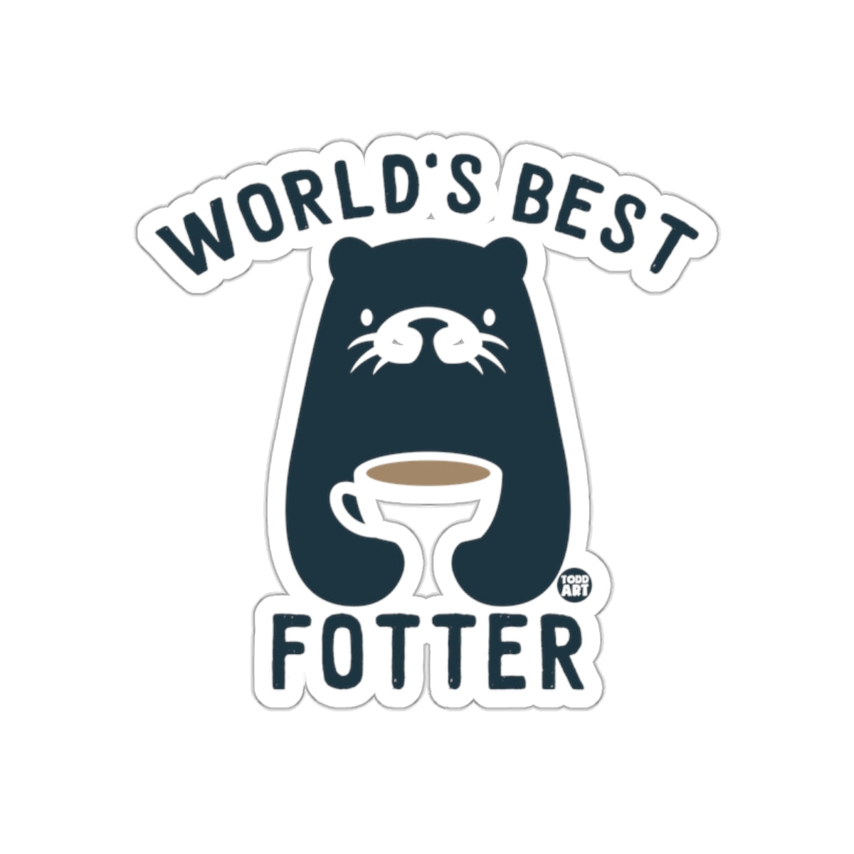 World's Best Frotter Sticker Funny Coffee Lover Gift
