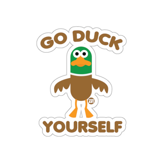 Go Duck Yourself Funny Phrase Sticker