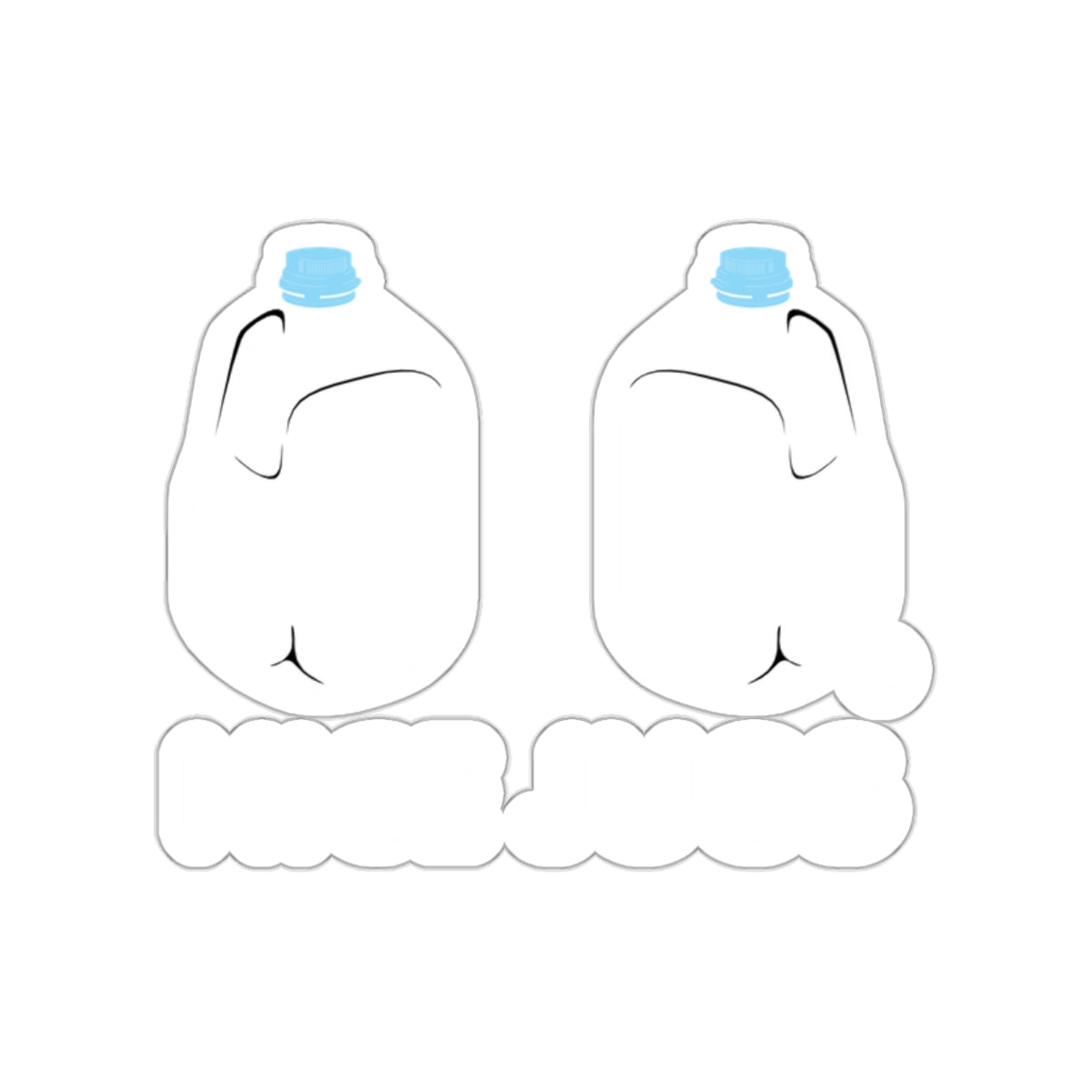 Humorous Nice Jugs Sticker for Your Favorite Laughs