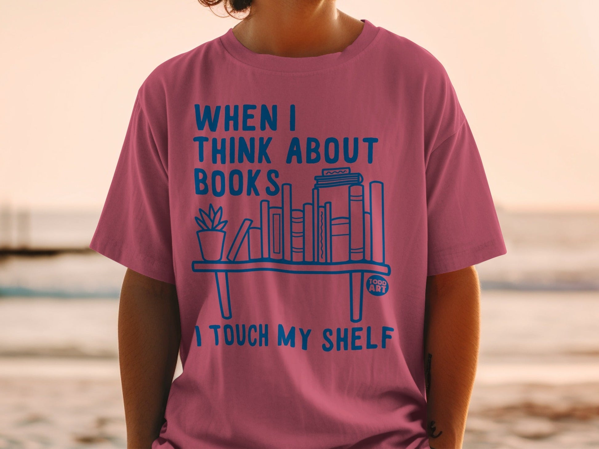 Humorous Book Lover Quote Graphic Tee Shirt