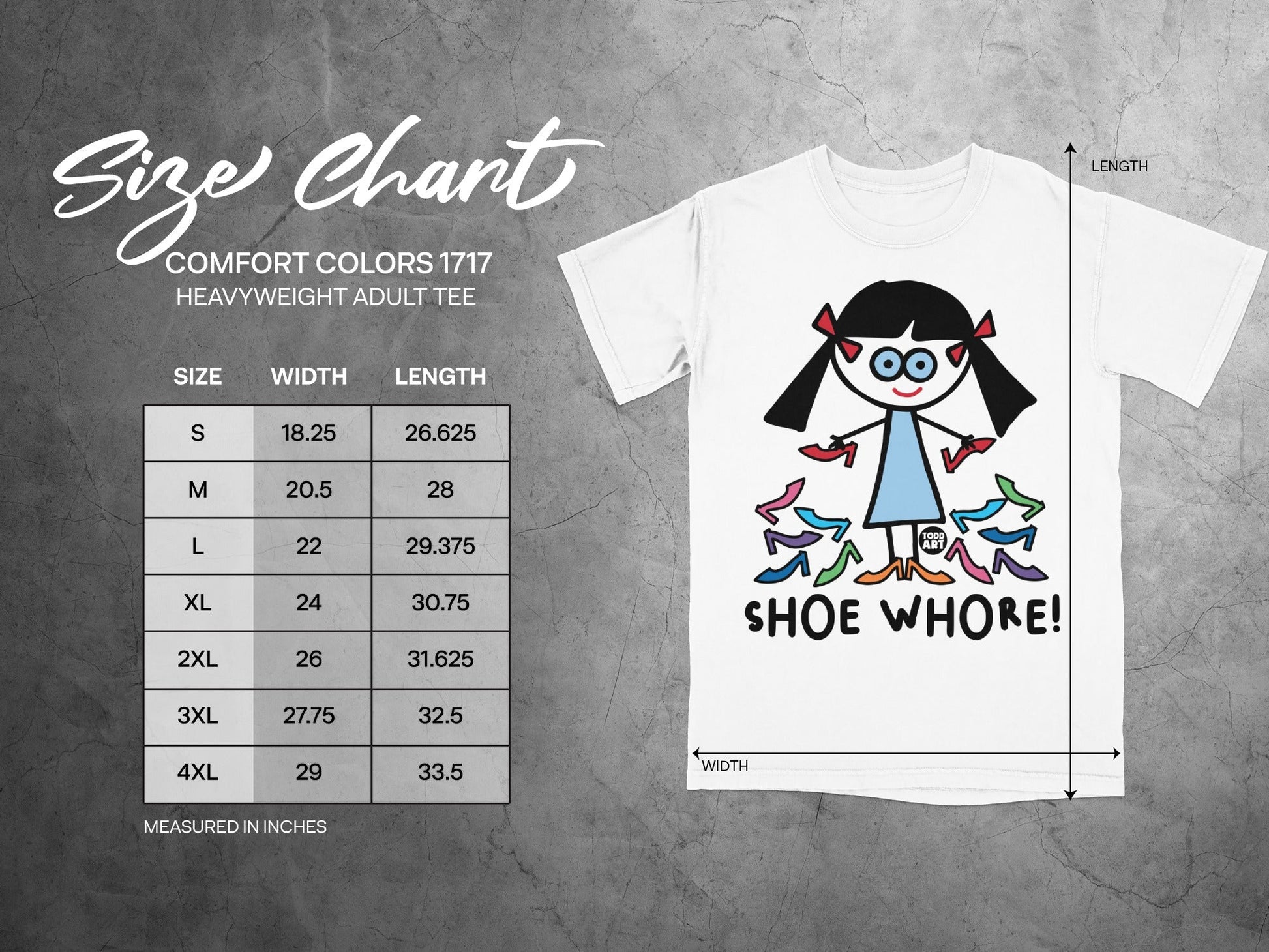 Funny Cartoon Shoe Whore Design Tee Shirt