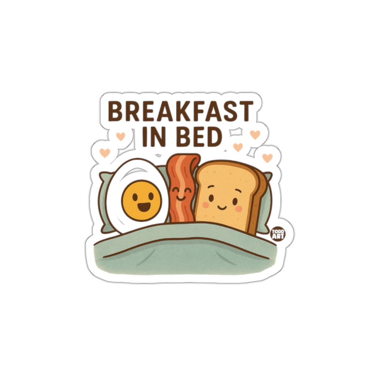 Breakfast in Bed Cute Cartoon Sticker Product