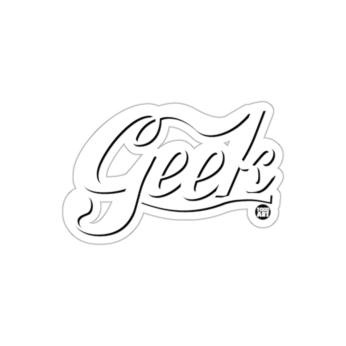 Artistic Geek Typography With Logo Taping Stickers