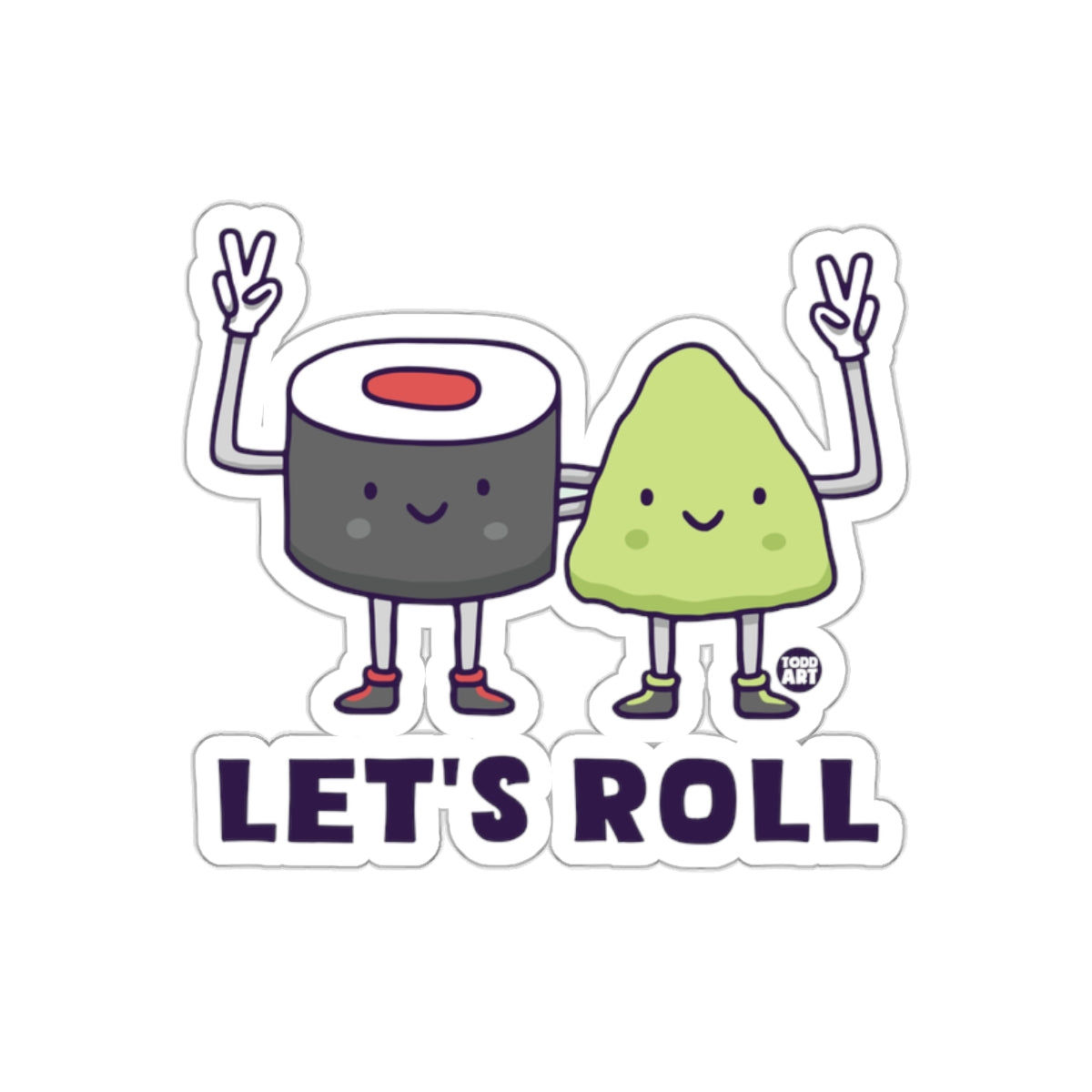 Let's Roll Cute Sushi and Onigiri Sticker