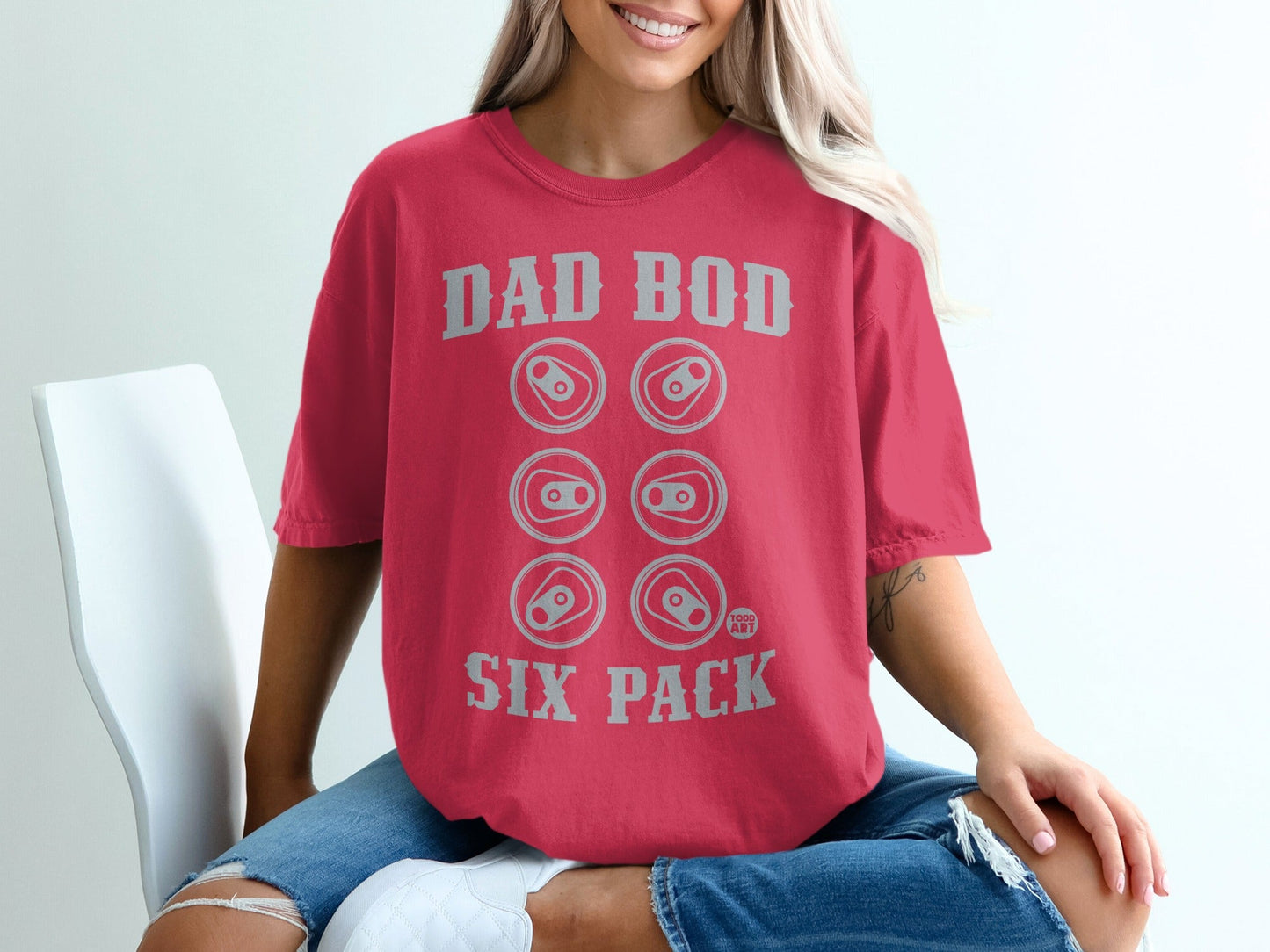Dad Bod Six Pack Statement Graphic Shirt