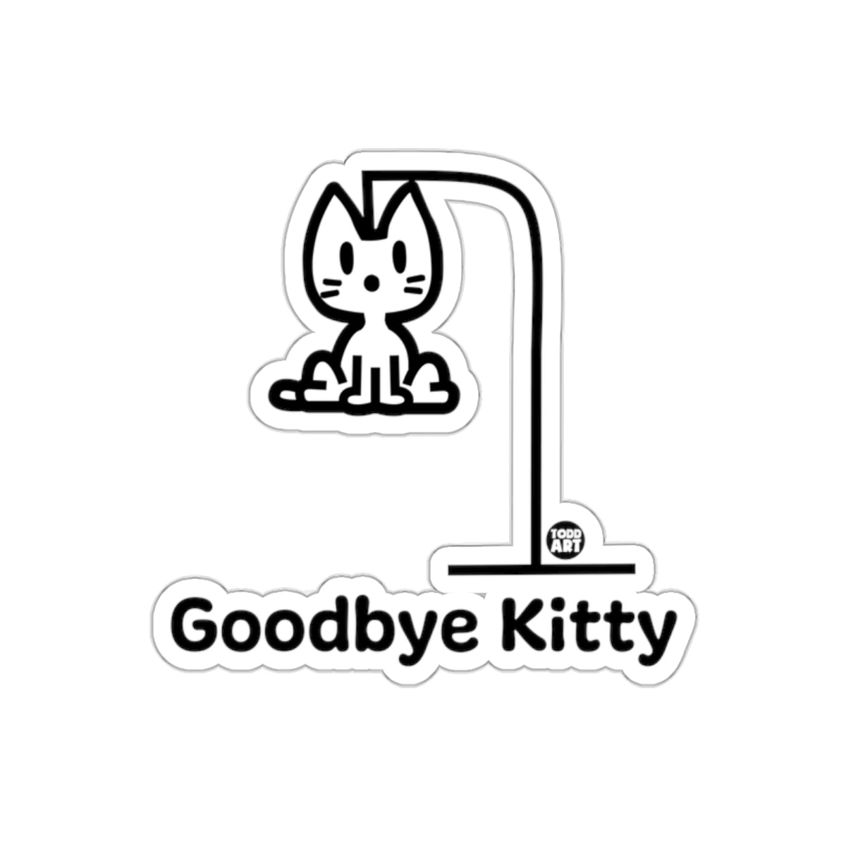 Goodbye Kitty Funny Cat Graphic Sticker Product
